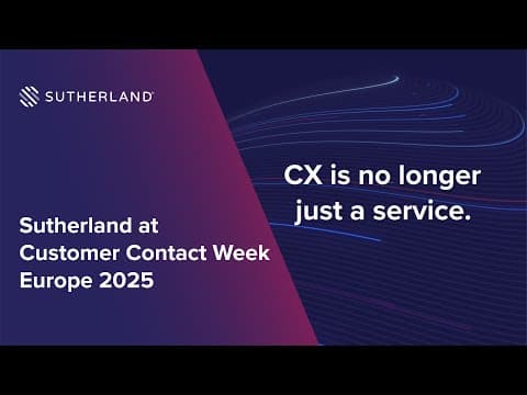 Sutherland at Customer Contact Week Europe 2025