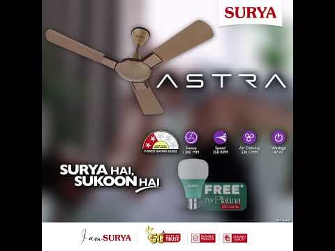 Surya Astra Ceiling Fan #homeappliances #surya
