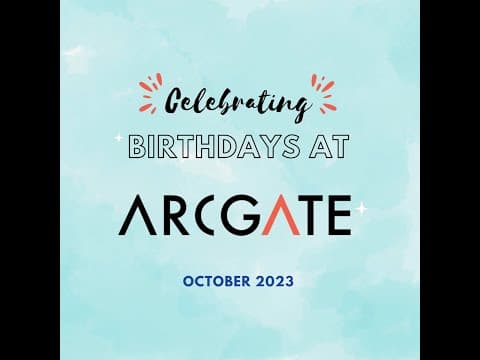 Wishing you all a great birthday and a memorable year | From all of us | #Arcgatians