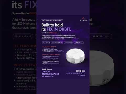 Meet the Space‑Grade GNSS Antenna | TRL8 | RHCP | Critical Communications World 2026
