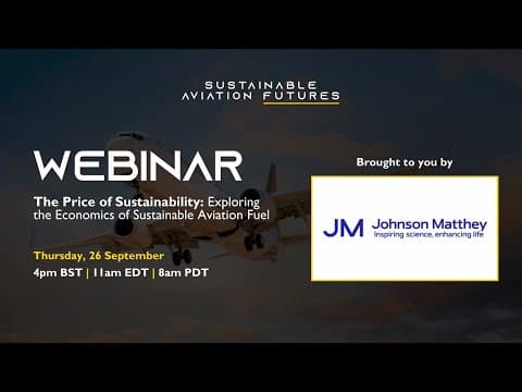 SAF ✈️ The Price of Sustainability: Exploring the Economics of Sustainable Aviation Fuel