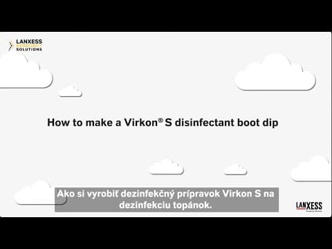 Ako si vyrobiť dezinfekčný prípravok Virkon S na dezinfekciu topánok.