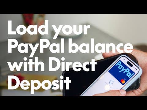 How to load your PayPal balance with Direct Deposit