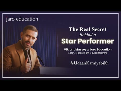 Star Performer Ka Asli Raaz, The Real Secret to a Star Performer | Jaro Education ft. Vikrant Massey