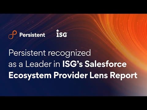 Persistent's Recognized as a leader in ISG's Salesforce Ecosystem Provider Lens Report