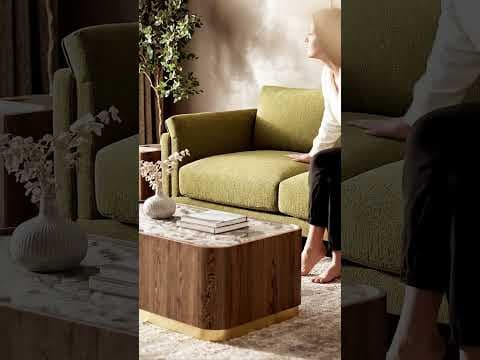 Diana Sofa | Olive Green Upholstery