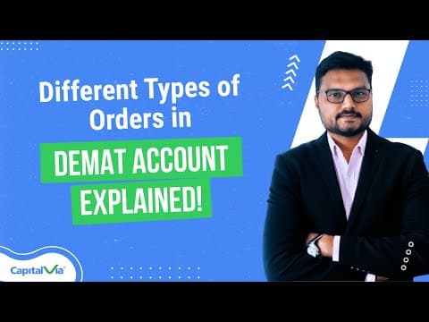 Different Order Types in Demat Account Explained | Market, Limit, SL, GTT, Iceberg Orders