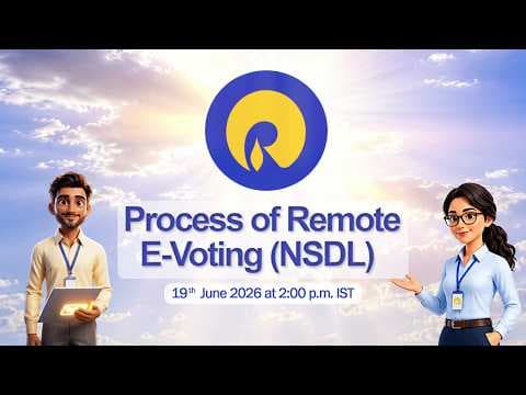 Process of remote e-voting for RIL AGM 2026 (NSDL)