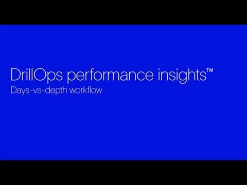 DrillOps™ performance insights—Days-vs-depth workflow
