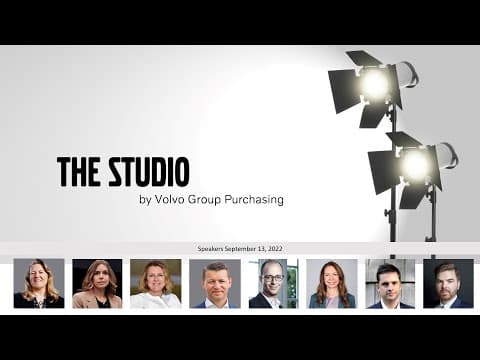 The Studio by Volvo Group Purchasing, September 13, 2022