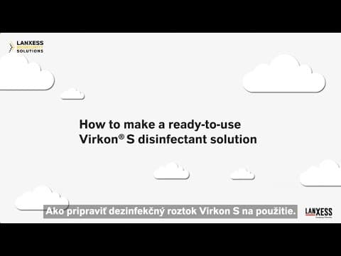 Ako pripraviť dezinfekčný roztok Virkon S na použitie.