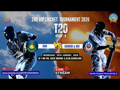 2nd Innings of  AIP T20 Cricket Tournament 2026 Goa vs Daman& Diu