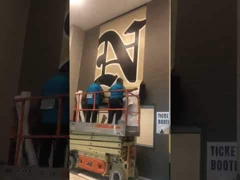 Nederland High School Wall Mural Instillation - Texas