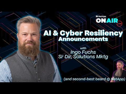 AI & Cyber-Resiliency Announcements | NetApp ONAIR