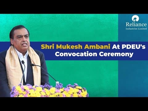 Shri. Mukesh Ambani at PDEU Convocation | The Promise Made to PM Modi That Built PDEU