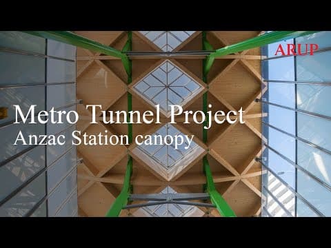 Exploring Melbourne’s Metro Tunnel Project: Anzac Station canopy