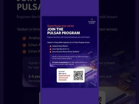 Sasken is Hiring for Pulsar Program – Supercharge Your Career!