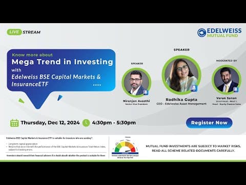 Join us for a live session featuring Radhika Gupta and Niranjan Avasthi