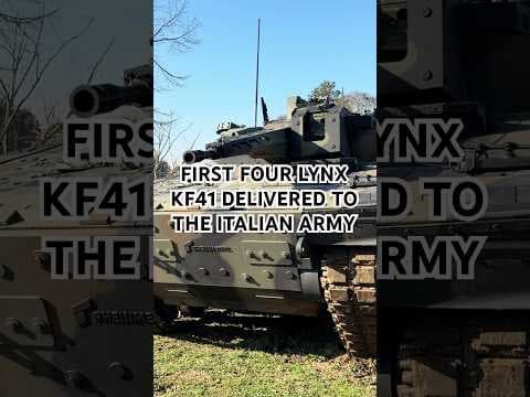 First four Lynx KF41 infantry fighting vehicles delivered to the Italian Army