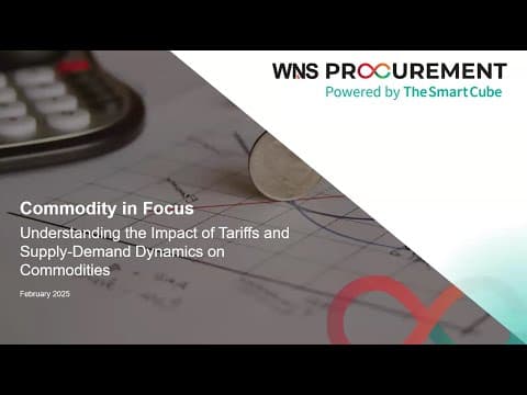 CIF Webinar Feb 2025 – Understanding the Impact of Tariffs and Supply-Demand Dynamics on Commodities