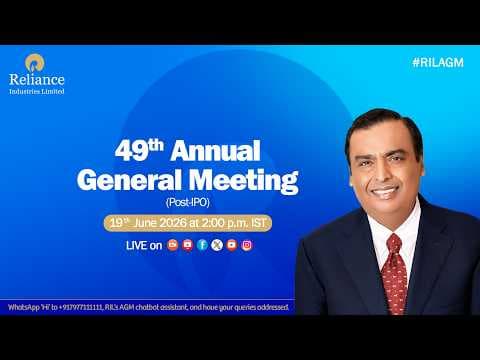 Welcome to the 49th Annual General Meeting (Post IPO) of Reliance Industries Limited. #RILAGM