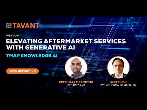 TMAP Knowledge.AI | Elevating Aftermarket Services with GenAI | Webinar
