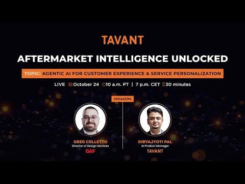 Aftermarket Intelligence Unlocked Ep. 8 | Agentic AI for CX & Service Personalization
