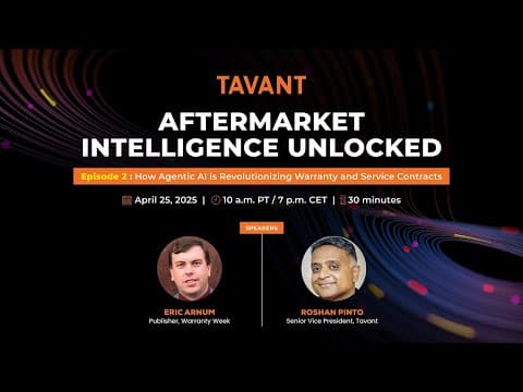Aftermarket Intelligence Unlocked Ep. 2 | Transforming Warranty & Service Contracts with Agentic AI