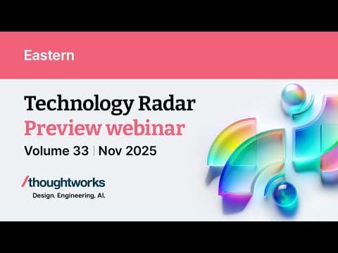 Tech Radar Vol. 33 Webinar  — Eastern Preview
