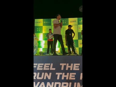 Kicking off the marathon with UST President Manu Gopinath