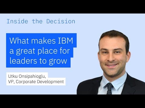 What drives a top investment banker to pivot into corporate development at IBM?