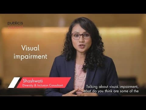 Working with people with visual impairment