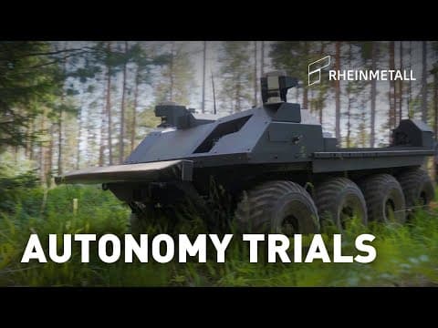 Rheinmetall Mission Master during the Uncrewed Ground Vehicle Autonomy Trials in Estonia