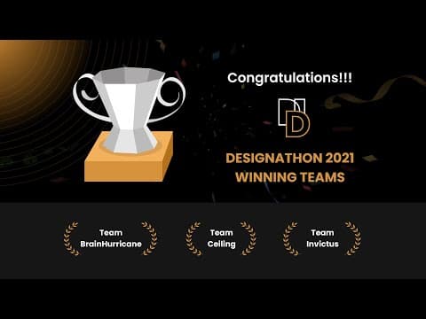DI Designathon Winners 2021 | Design Inspire| |UXG, ValueLabs