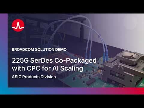 Broadcom Solution Demo: 225G SerDes Co-Packaged with CPC for AI Scaling