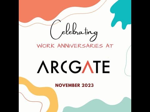Wishing you all a fantastic work anniversary! #arcgatians #workanniversary