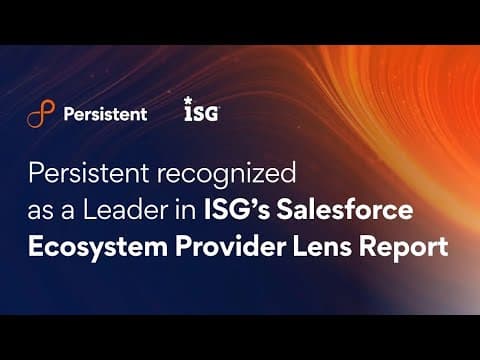 Persistent's Recognized as a leader in ISG's Salesforce Ecosystem Provider Lens Report